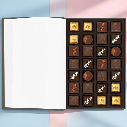 "Поздравляем" книга с шоколадными конфетами 