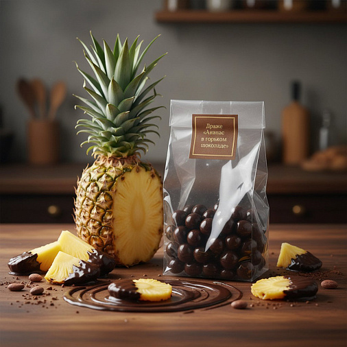 "Любимый вкус" драже ананас в горьком шоколаде 150г