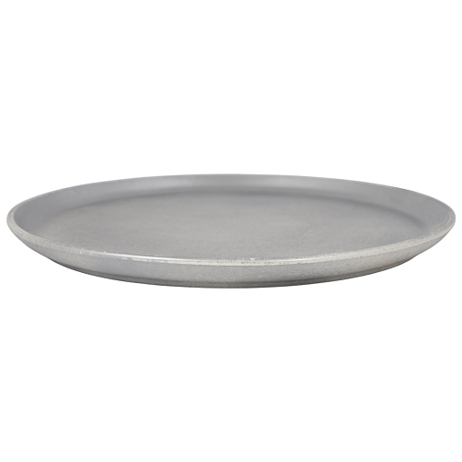Поднос керамический под серебро круглый 30см