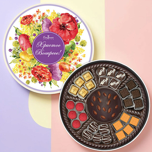 Пасхальный подарочный набор: шоколад, драже, мармелад, конфеты 390г