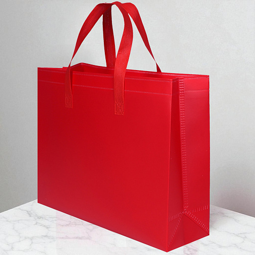 Сумка-шоппер красная 40х31х12 см