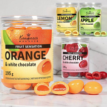 Мармелад фруктовый в белом шоколаде в ассортименте