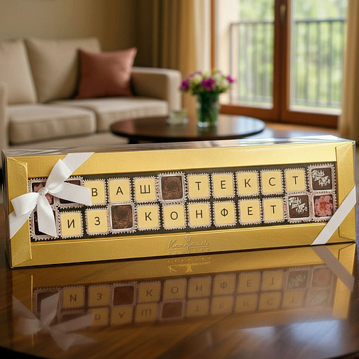 "Ваш текст из конфет" индивидуальный набор 24 конфеты