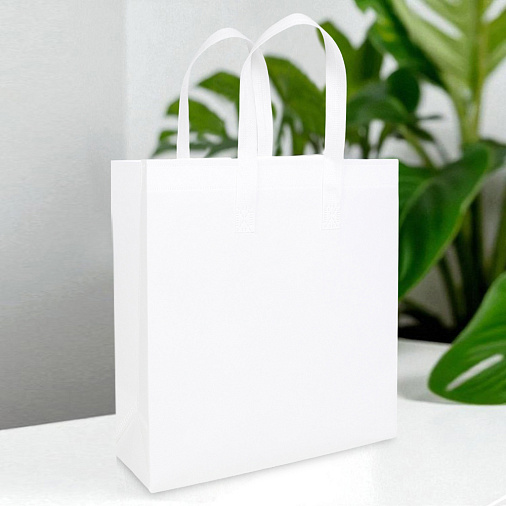 Сумка-шоппер белая 30х35х13 см