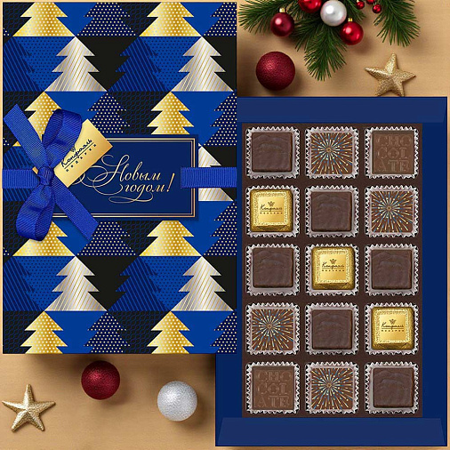 "С Новым годом" набор шоколадных конфет 115г