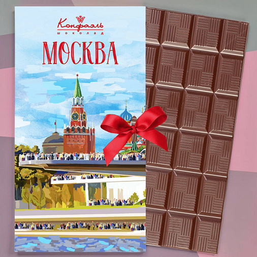 "Виды Москвы" открытка молочный шоколад