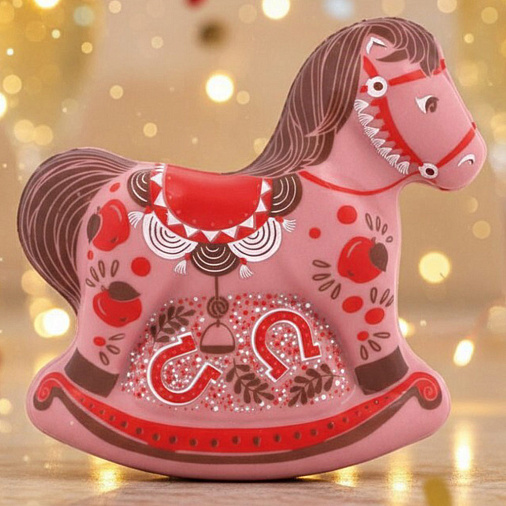 "Лошадка" скульптура шоколад клубничный 140г