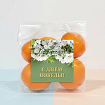 "С Днем Победы" драже «Мандарин» в белом шоколаде