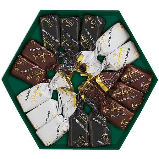 Новогодний набор суфле в горьком шоколаде 105г