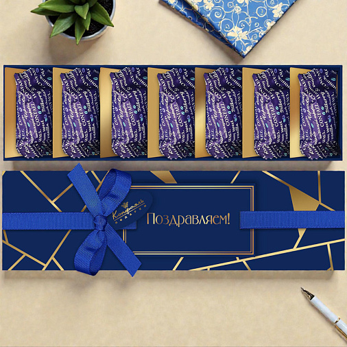 Набор двуслойных конфет мармелад+суфле (черника и ваниль) в шоколаде 105г