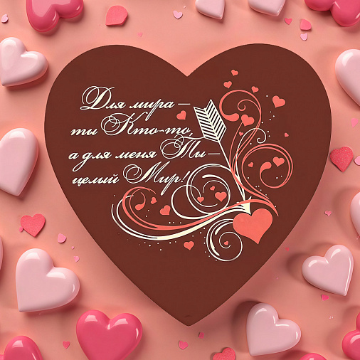 Сердце из молочного шоколада 