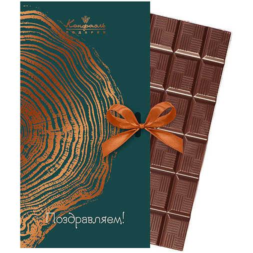Шоколад молочный открытка (зеленая)