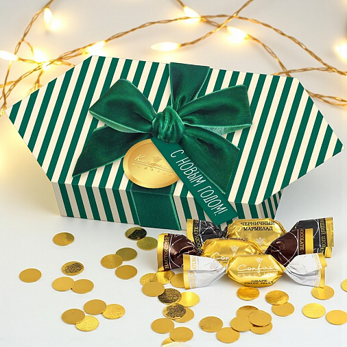 Новогодний набор мармелада в горьком шоколаде 120г
