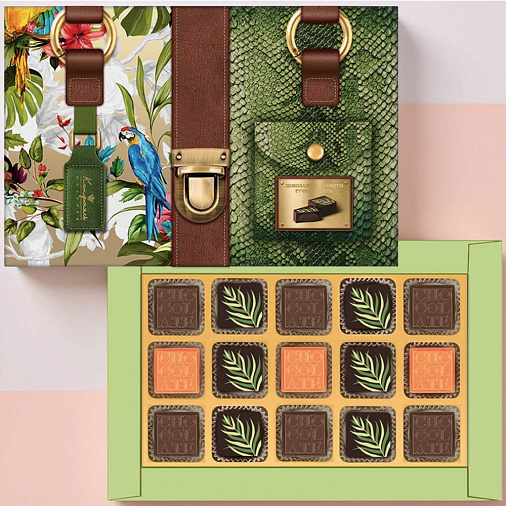 Набор шоколадных конфет 140г (зеленый)