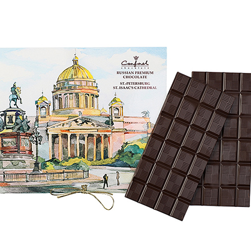 Шоколад горький с изображением Исаакиевского собора 120г