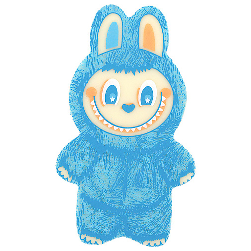 Шоколад белый "Лабубушка" с голубым декором 18г