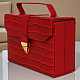 Шкатулка для украшений красная 12,5х5х10см