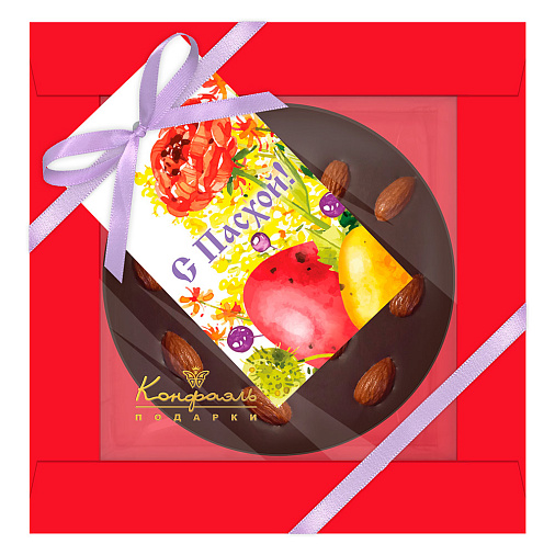 Пасхальный шоколад молочный с миндалем