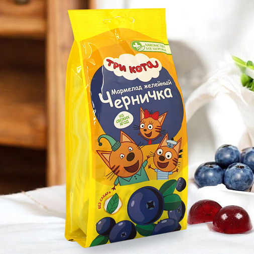 "Три кота" детский мармелад черника 