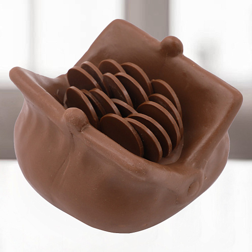 "Кошелек с деньгами" скульптура молочный шоколад 460г