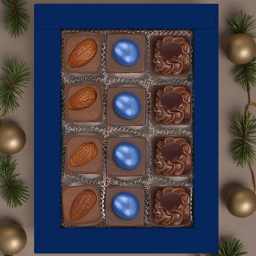 "С Новым годом" набор конфет ручной работы 140г