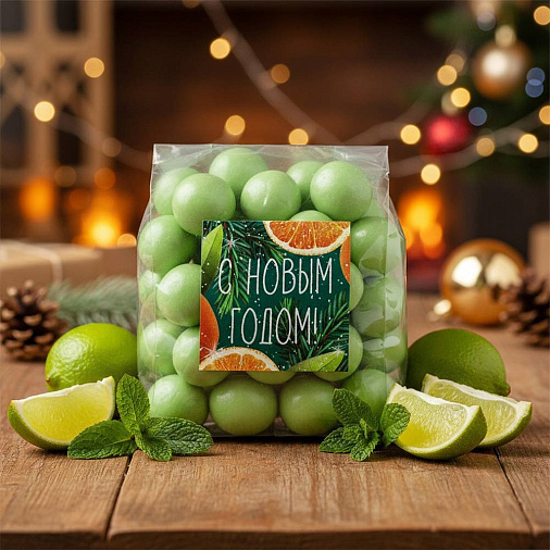 «Любимый вкус» драже гречишные шарики "Мохито" в белом шоколаде 75г