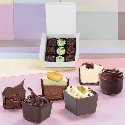 "Арабика, Маэстро Фисташ, Шампань" набор конфет ручной работы