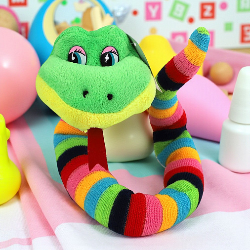 Мягкая игрушка Змея цветная