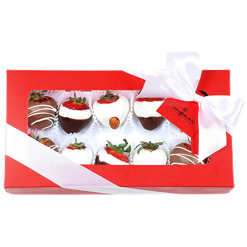 Свежая клубника в шоколаде с миндалем набор 320г