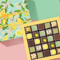 Набор шоколадных конфет, мармелада со вкусами «Банан», «Зеленая дыня», суфле лимонного в горьком шоколаде