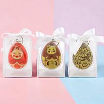 "Русские красавицы" набор 3 яйца белый и молочный шоколад