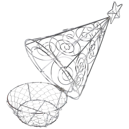 Ёлка-конфетница металлическая, цвет серебро