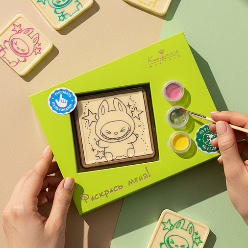 "Лабубушка" раскраска малая белый шоколад 