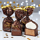 Новогодний набор двуслойных конфет суфле + безе в горьком шоколаде набор 230г (коричневый)