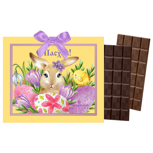 "С Пасхой" шоколад молочный, шоколад горький 