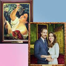 "Ваш портрет" индивидуальная картина белый шоколад 34х48см