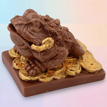 "Жаба на деньгах" скульптура шоколад молочный 160г