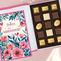 "Мамочке" книга с конфетами ассорти