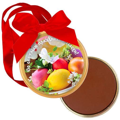 "С праздником Пасхи" медаль молочный шоколад 