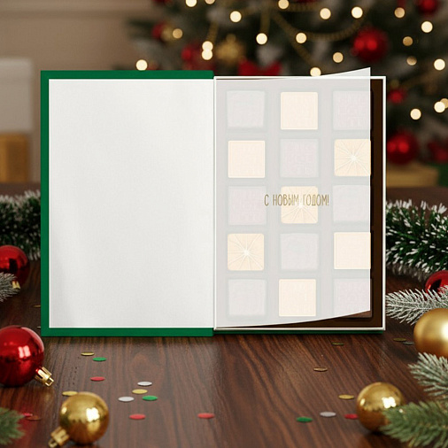 Новогодняя книга с шоколадными конфетами 130г