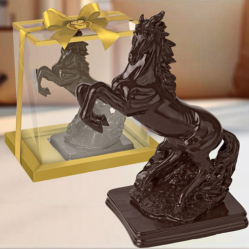 "Конь на дыбах" скульптура  большая шоколад горький 