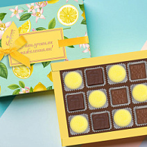 Набор шоколадных конфет , мармелад со вкусом «Банан», суфле лимонное в горьком шоколаде