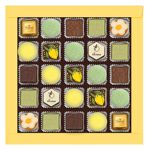 Набор шоколадных конфет, мармелада со вкусами «Банан», «Зеленая дыня», суфле лимонного в горьком шоколаде 295г