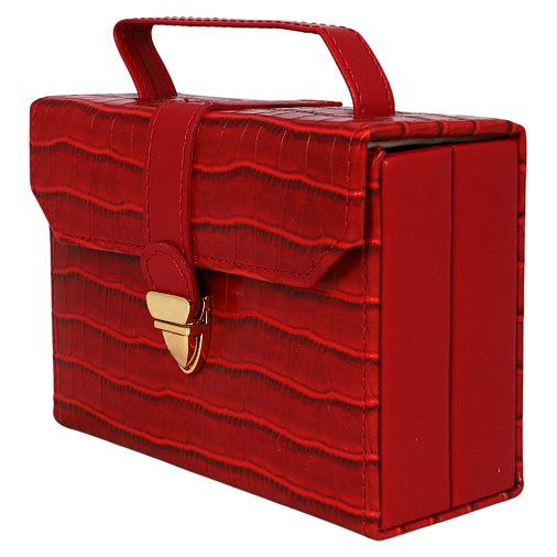 Шкатулка для украшений красная 12,5х5х10см